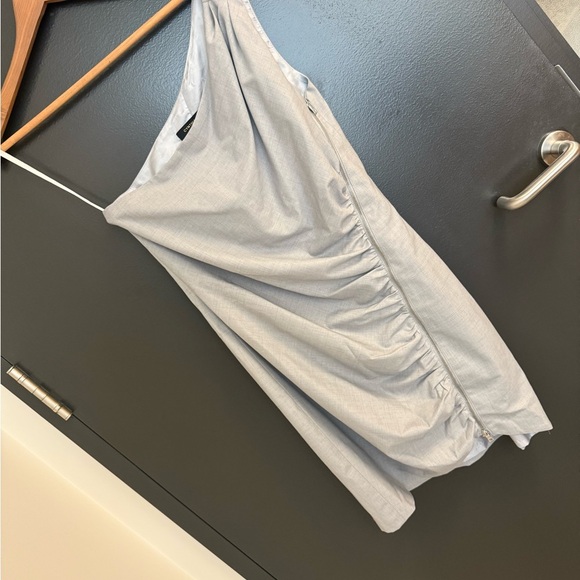 Cynthia Steffe size 6 EUC One-Shoulder grey blazer material Dress - Picture 11 of 13